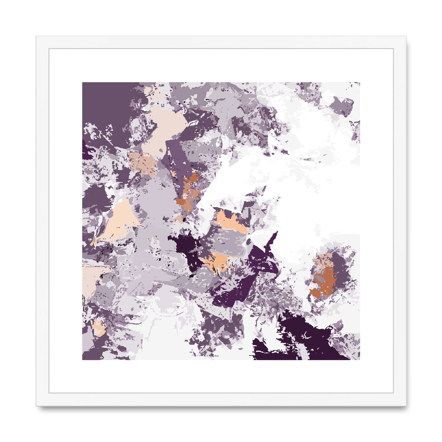 Framed Graphic Art Print, White Mat - 8x8 12x12 16x16 20x20 24x24 28x28 inches | FPS-1180-7695