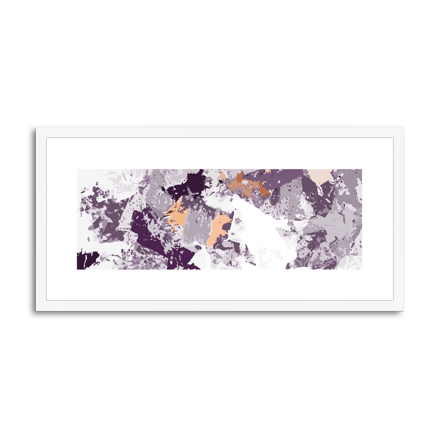 Framed Graphic Art Print, White Mat - 12x24 inches | FP-1180-7695