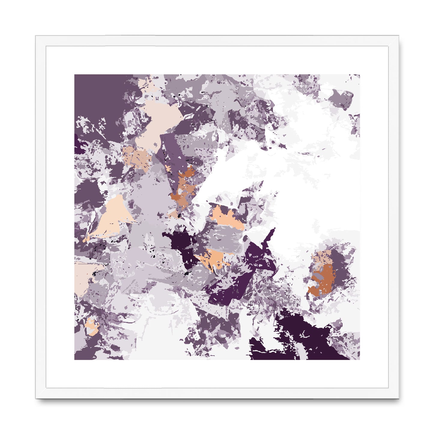 Framed Graphic Art Print, White Mat - 8x8 12x12 16x16 20x20 24x24 28x28 inches | FPS-1180-7695