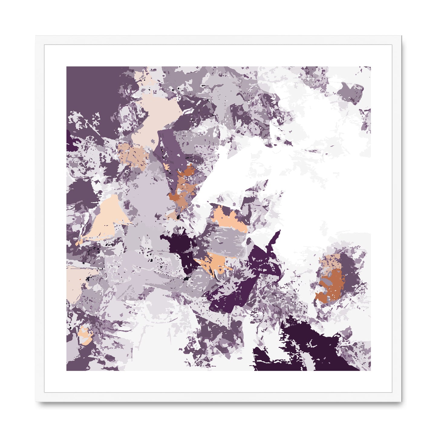 Framed Graphic Art Print, White Mat - 8x8 12x12 16x16 20x20 24x24 28x28 inches | FPS-1180-7695