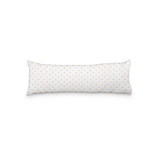 White Microfiber Body Pillow with Orange Diamonds, MFBP-1181-101,  20 x 54 inches