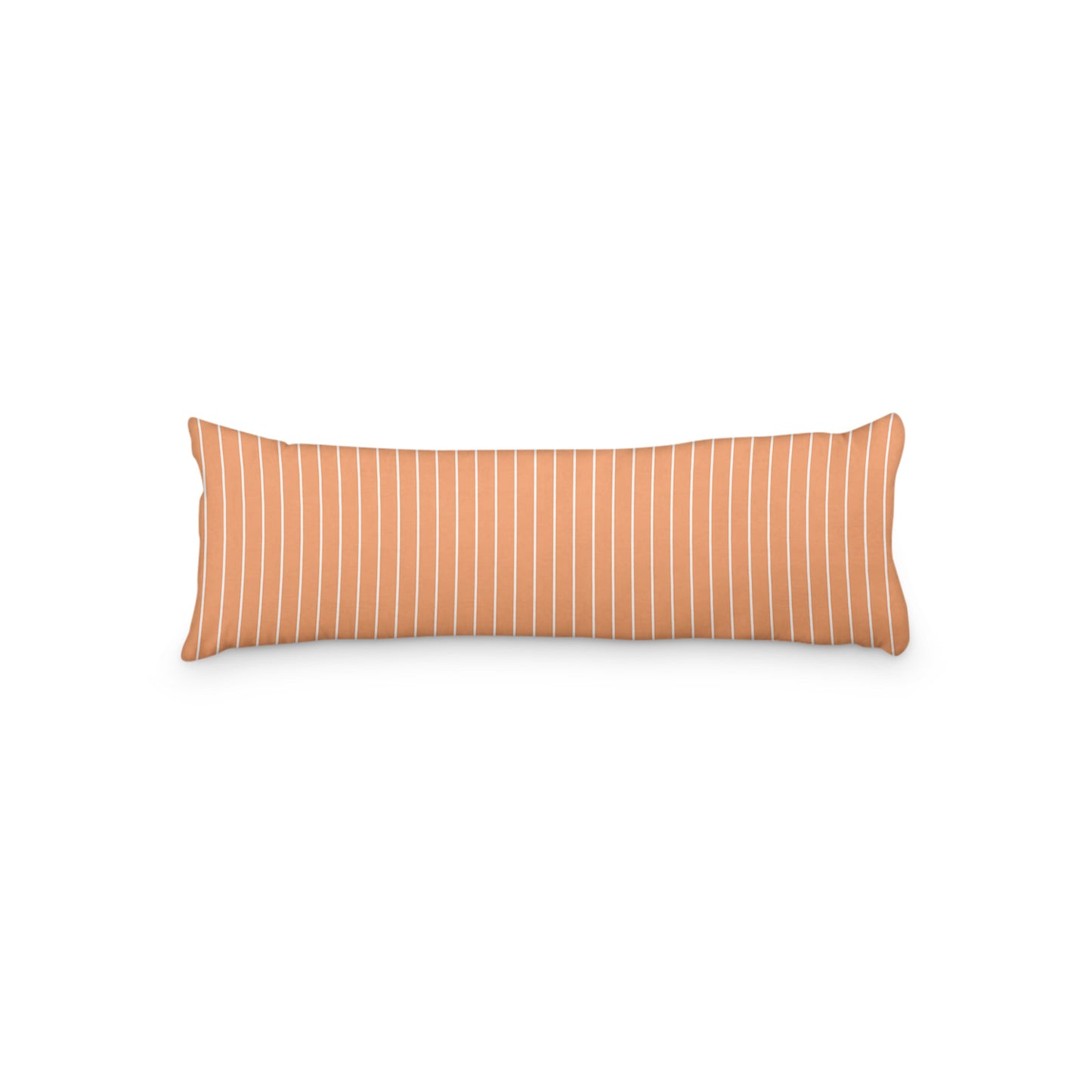 Orange Microfiber Body Pillow with Fine White Stripes, MFBP-1181-152,  20 x 54 inches