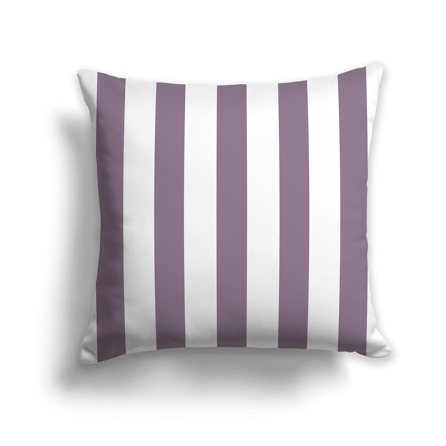 14 inch Throw Pillow with Purple and White Vertical Bars