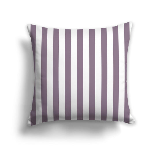 26 inch Throw Pillow with Thick Purple and White Vertical Bars