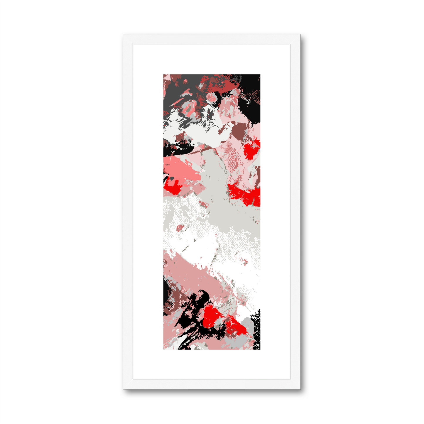Framed Graphic Art Print, White Mat - 12x24 inches | FP-1190-7689
