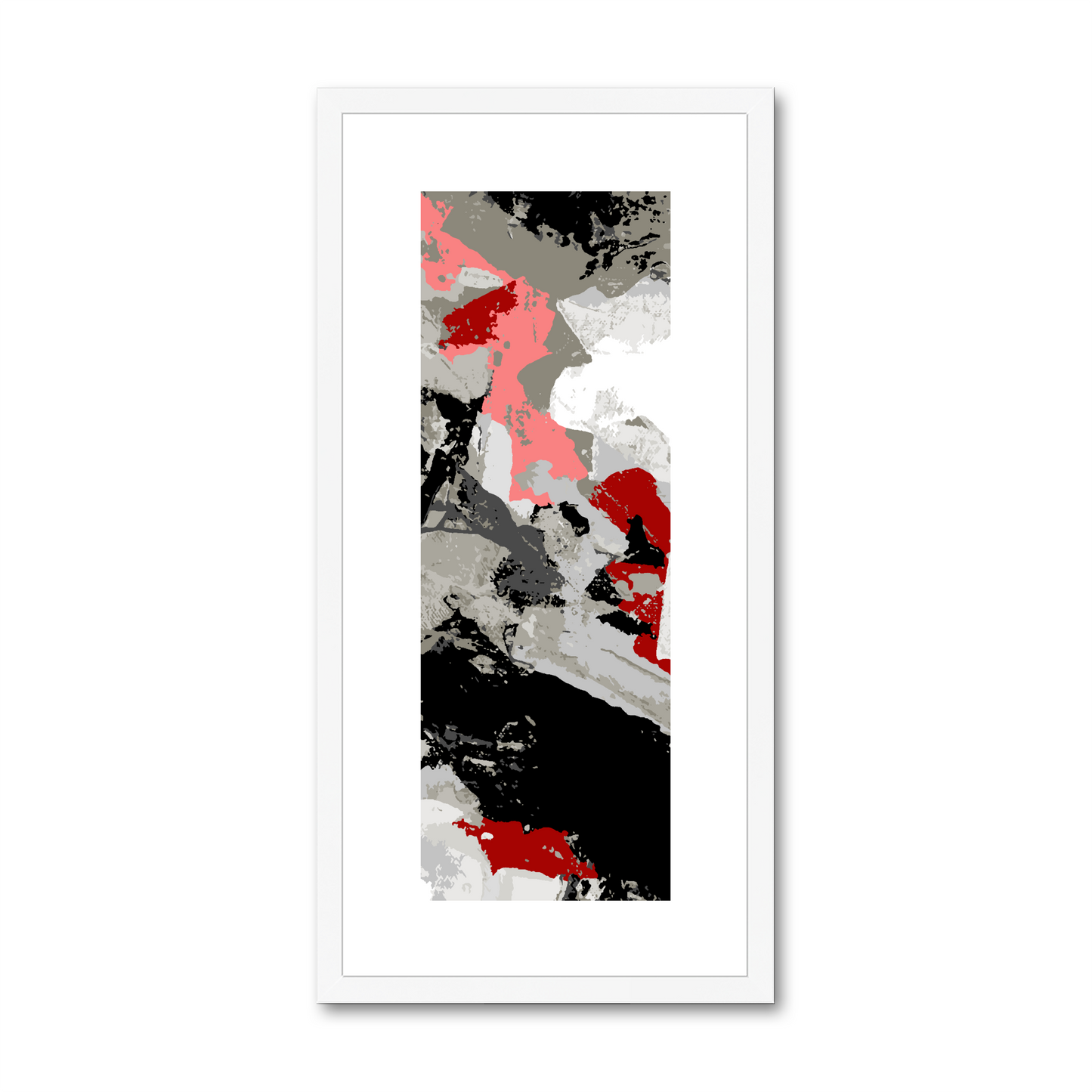 Framed Graphic Art Print, White Mat - 12x24 inches | FP-1190-7690