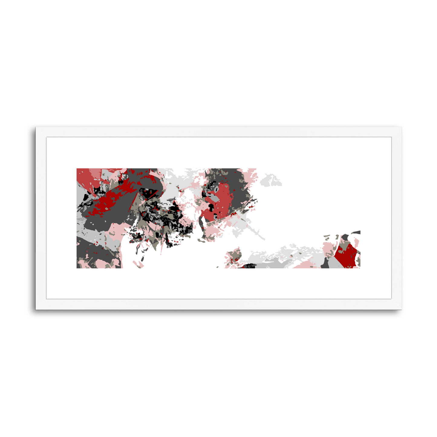 Framed Graphic Art Print, White Mat - 12x24 inches | FP-1190-7694