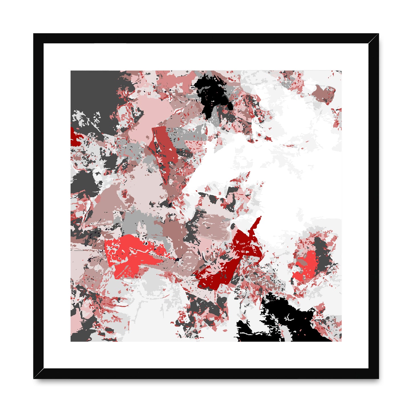 Framed Graphic Art Print, White Mat - 8x8 12x12 16x16 20x20 24x24 28x28 inches | FPS-1190-7695