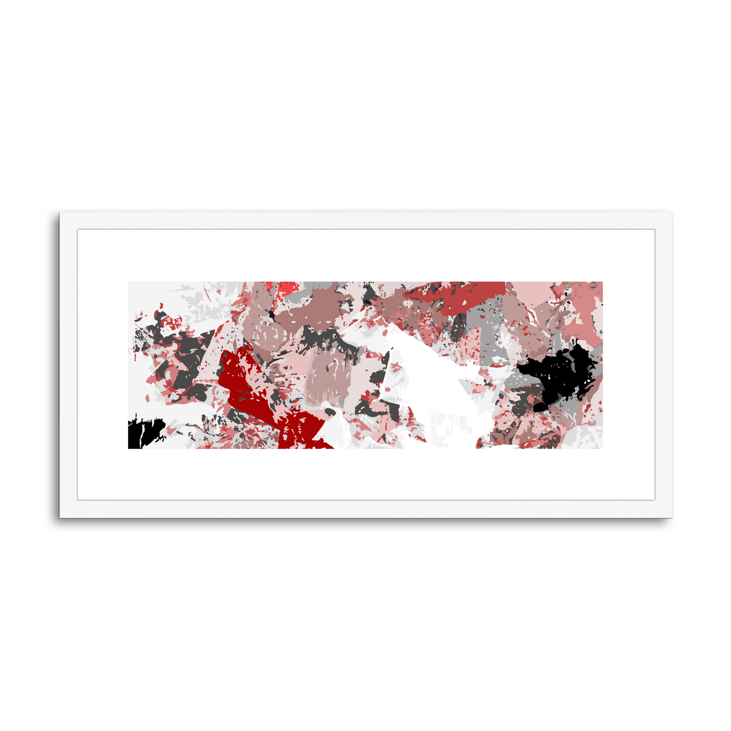 Framed Graphic Art Print, White Mat - 12x24 inches | FP-1190-7695