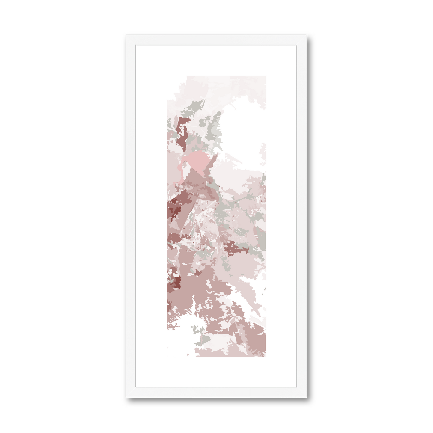 Framed Graphic Art Print, White Mat - 12x24 inches | FP-1190-7698