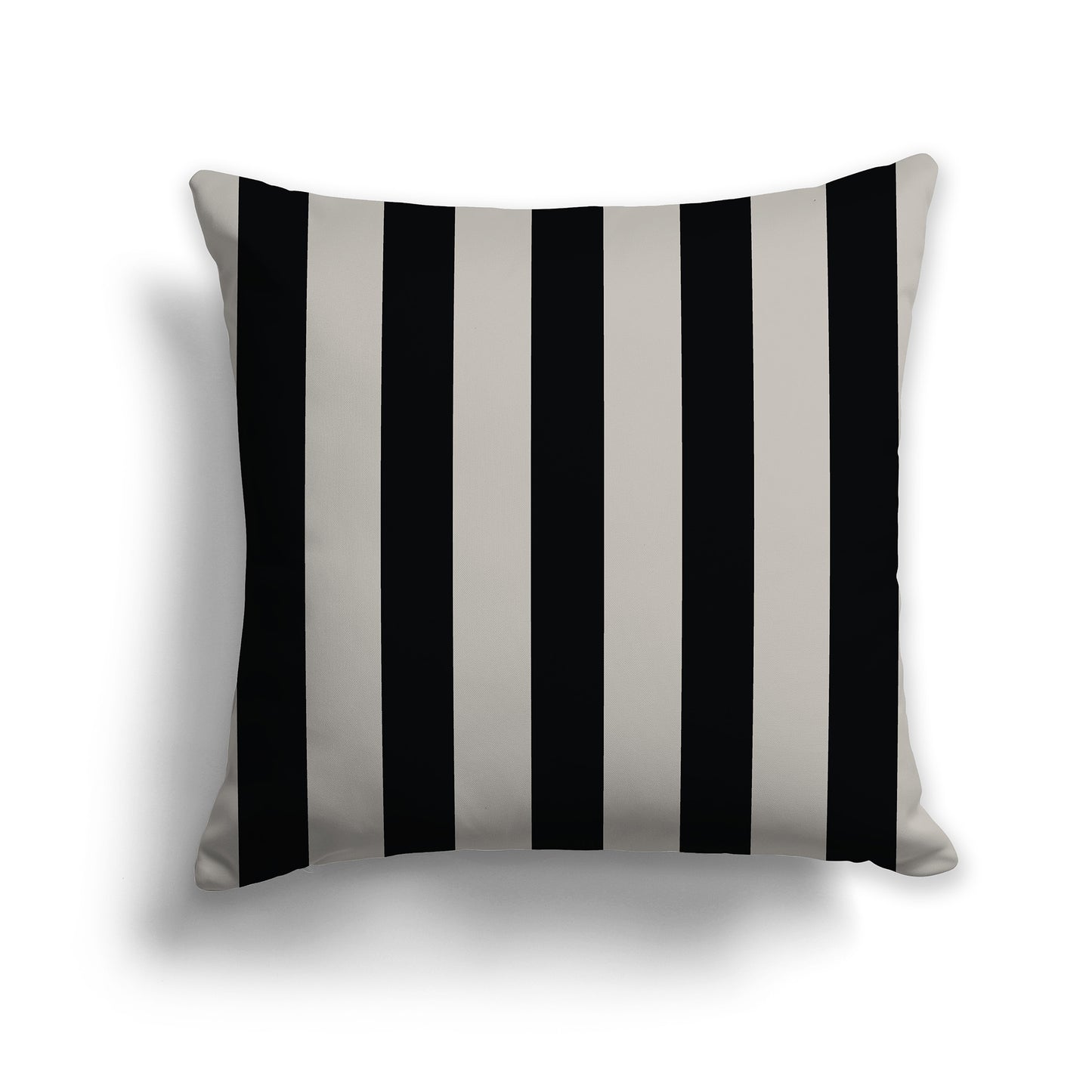 14 inch Throw Pillow with Black Vertical Bars