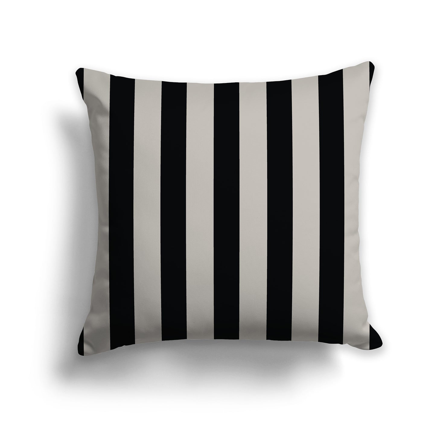 16 inch Throw Pillow with Thick Black Vertical Bars