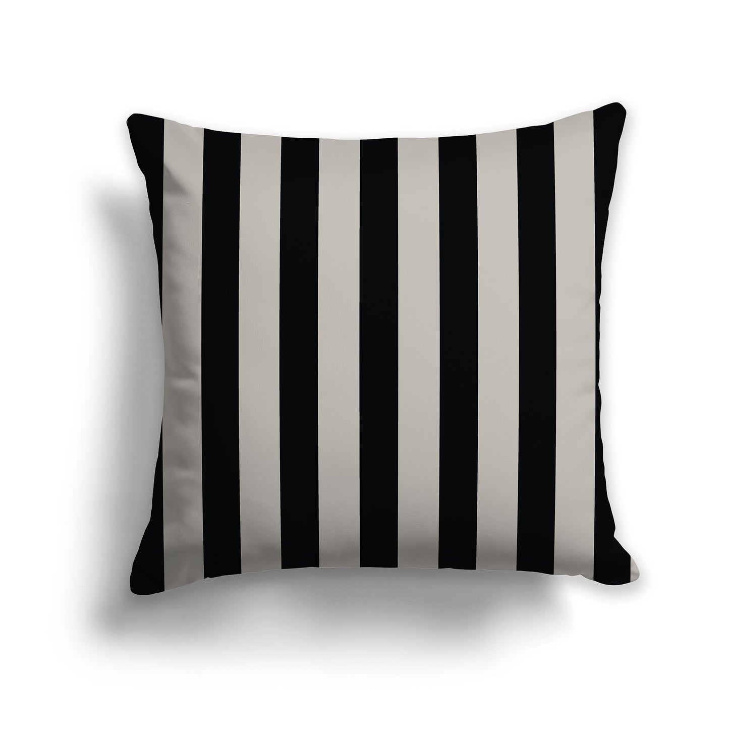 18 inch Throw Pillow with Thick Black Vertical Bars