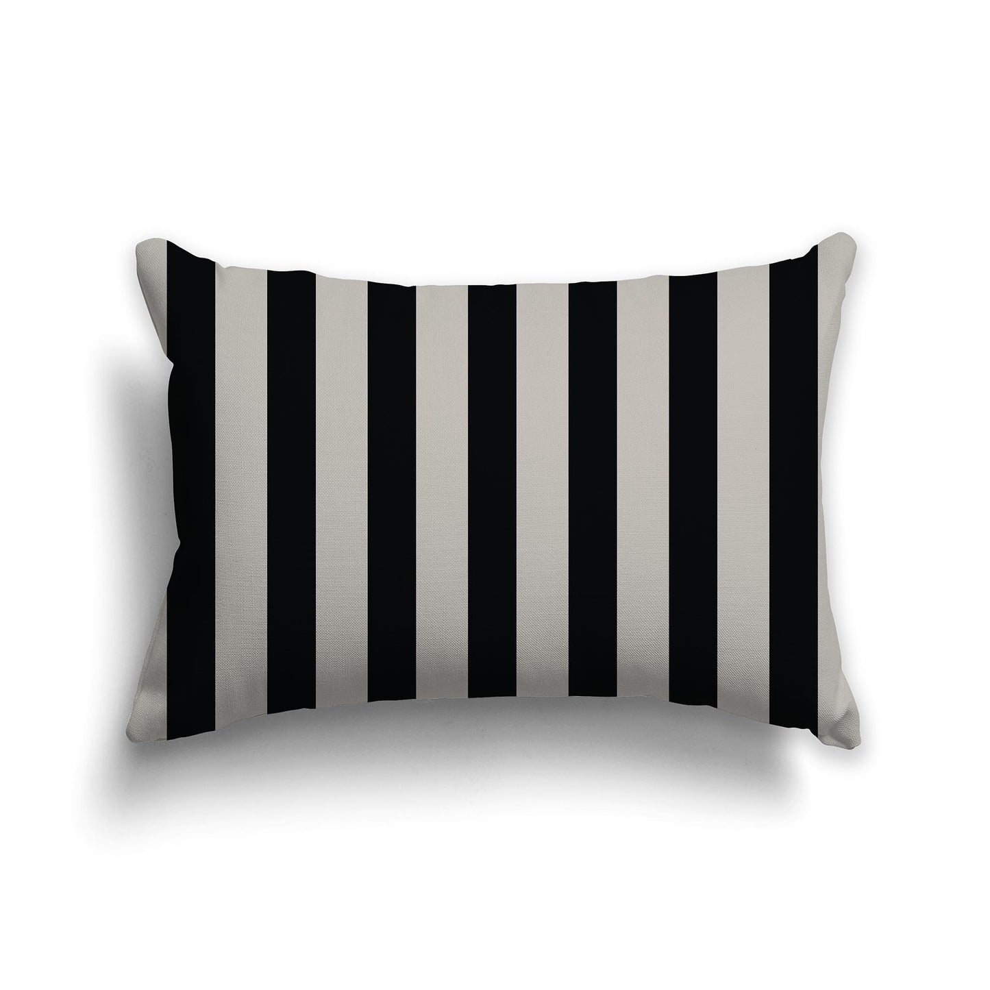 20x14 inch Lumbar Throw Pillow with Thick Black Vertical Bars