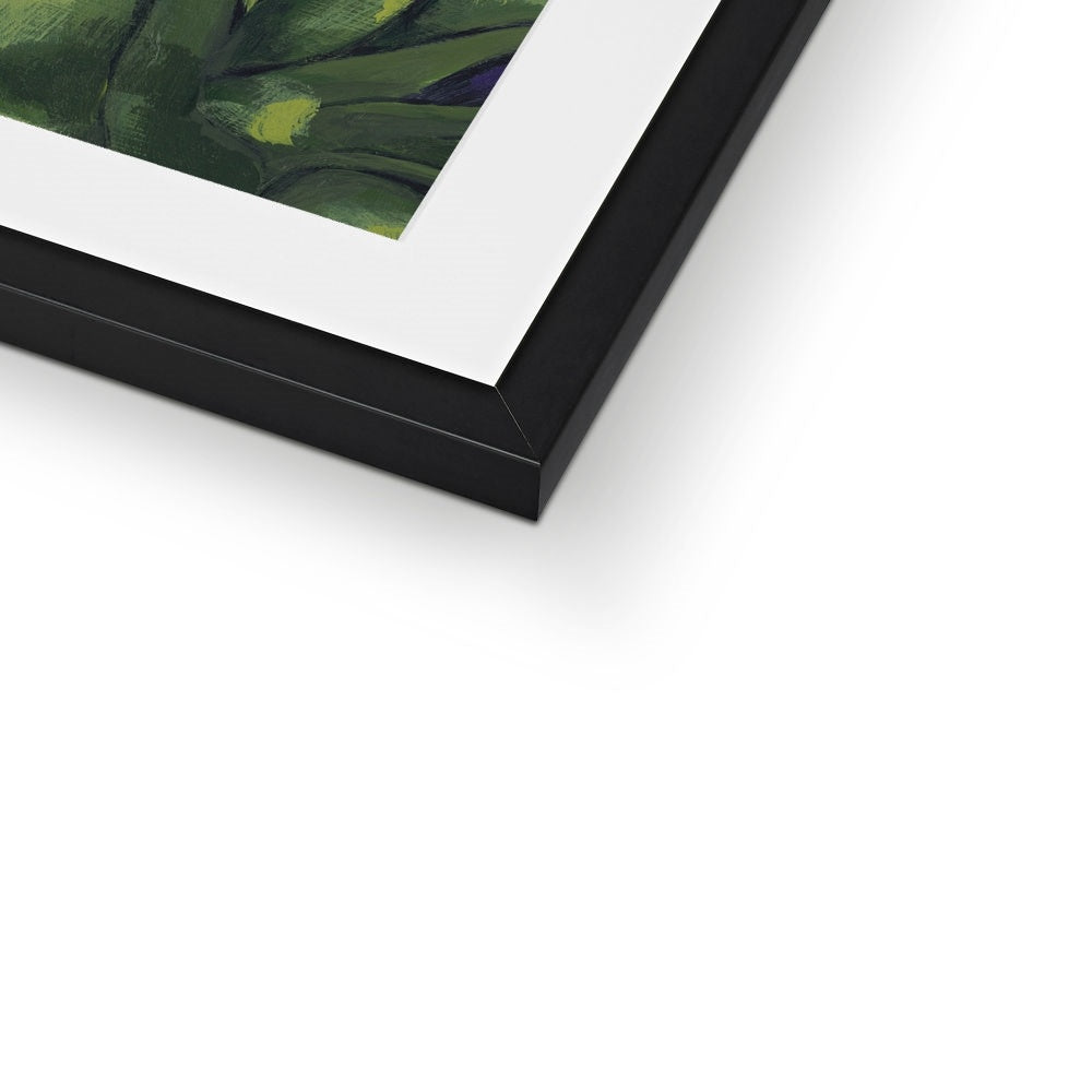 Framed Fine Art Print, White Mat - 8x12 12x16 12x18 inches | Red Tulips in Acrylic, FPV-1111-002