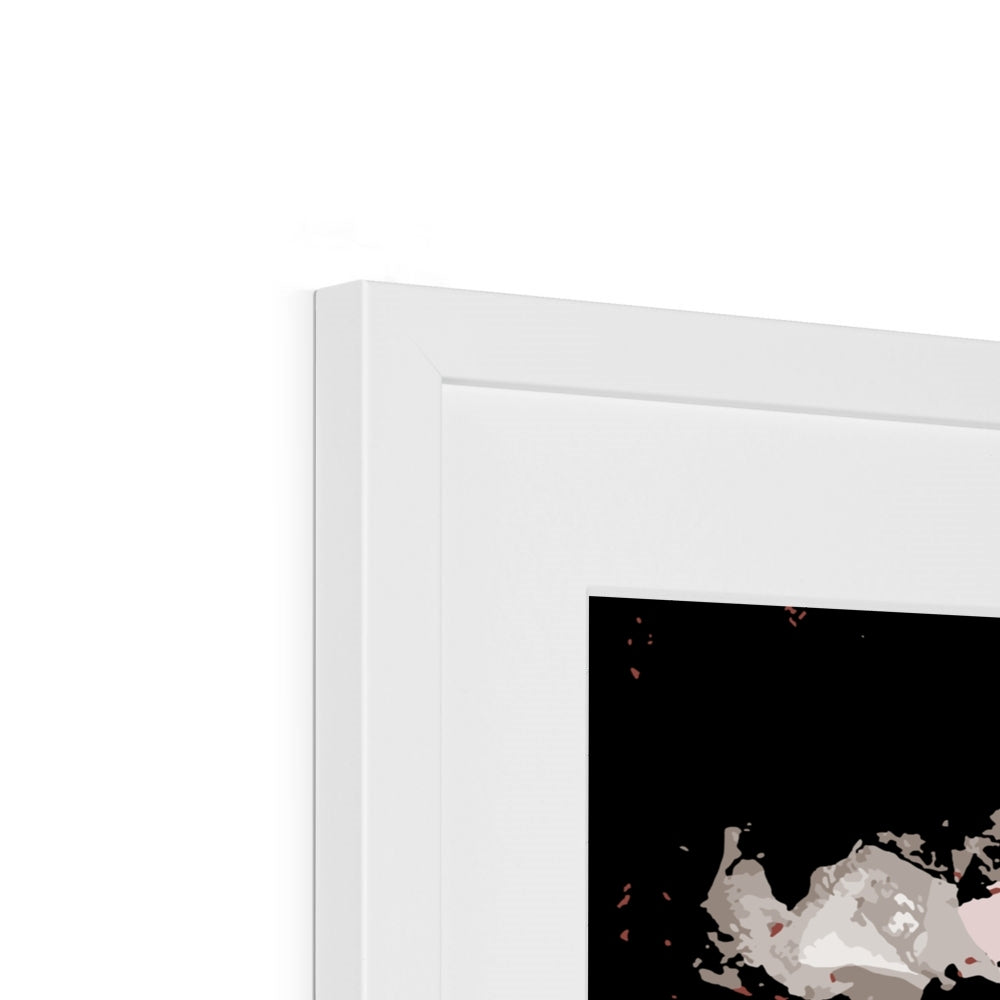 Framed Graphic Art Print, White Mat - 8x8 12x12 16x16 20x20 24x24 28x28 inches | FPS-1130-7690