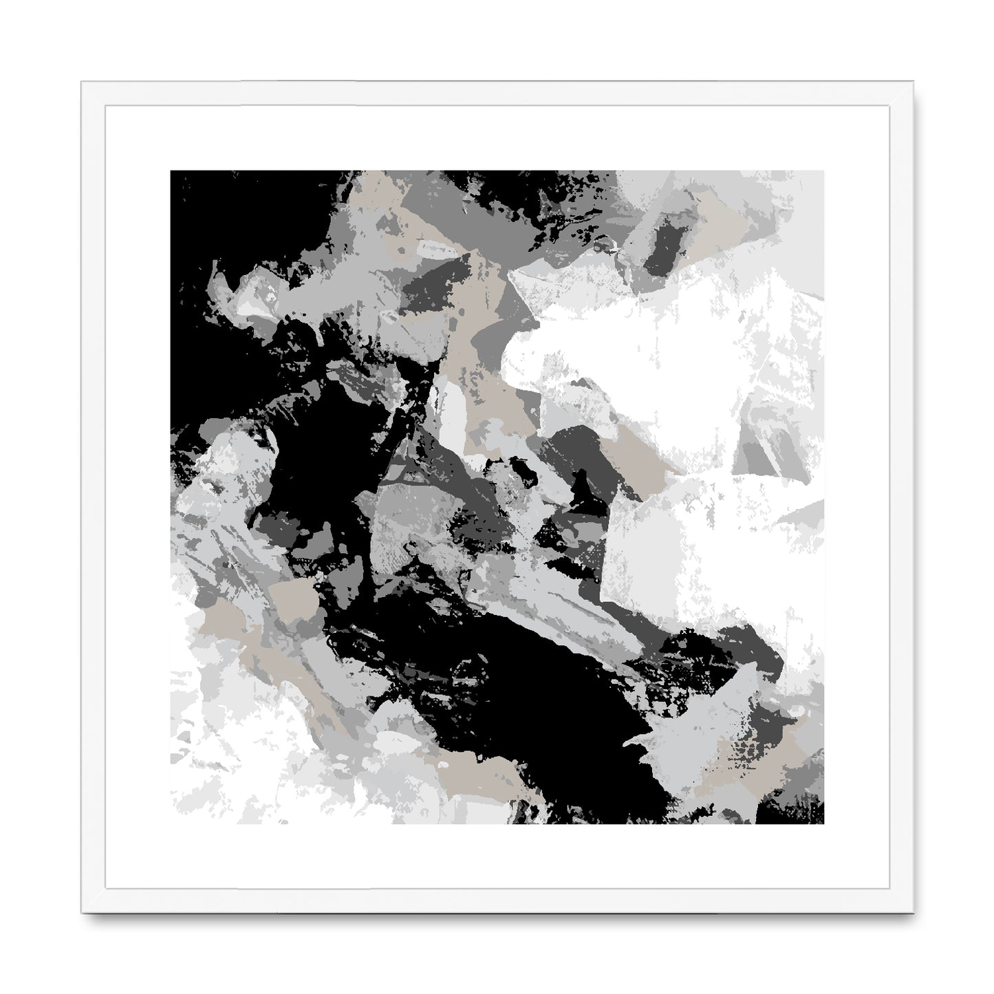 Framed Graphic Art Print, White Mat - 8x8 12x12 16x16 20x20 24x24 28x28 inches | FPS-1200-7690