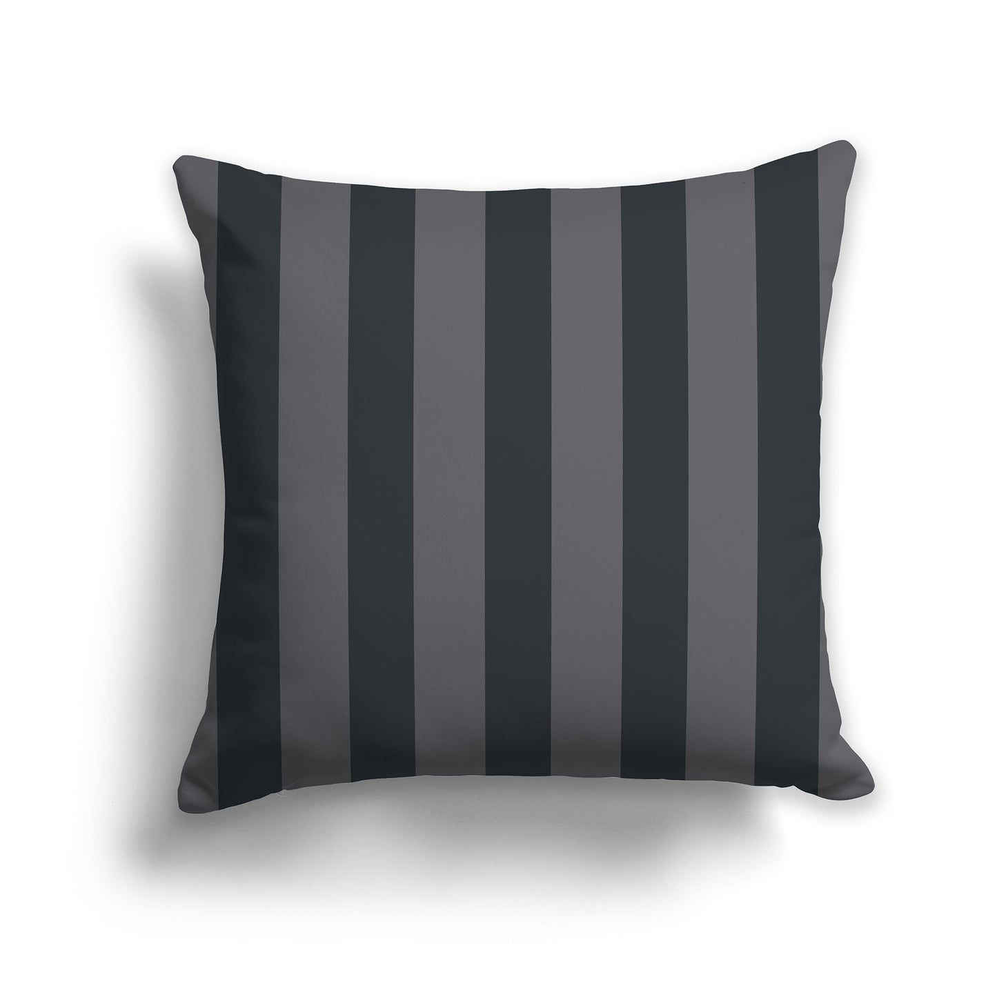 14 inch Throw Pillow with Two-tone Grey Vertical Bars
