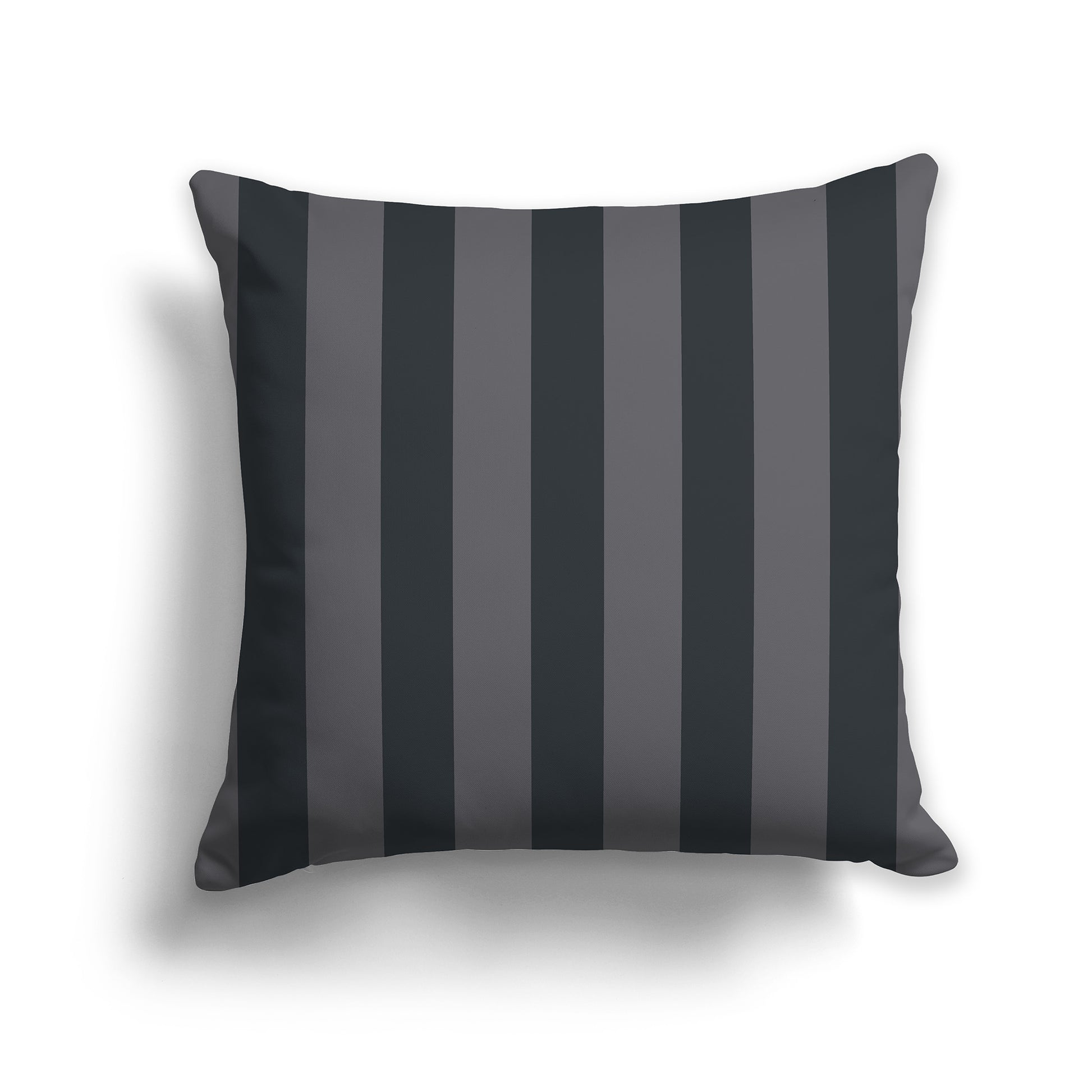 14 inch Throw Pillow with Two-tone Grey Vertical Bars