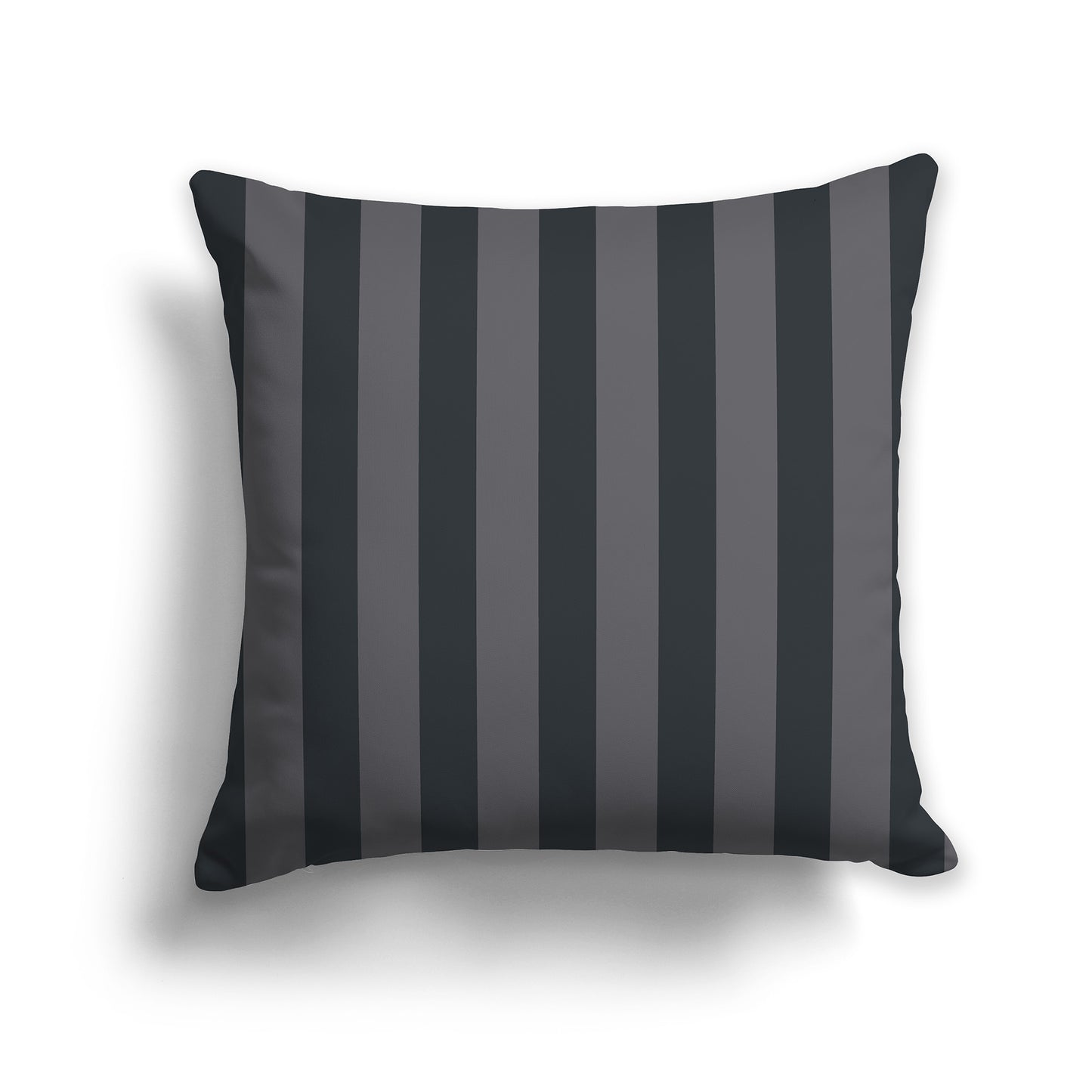 18 inch Throw Pillow with Thick Two-tone Grey Vertical Bars