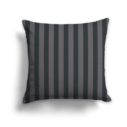 26 inch Throw Pillow with Thick Two-tone Grey Vertical Bars