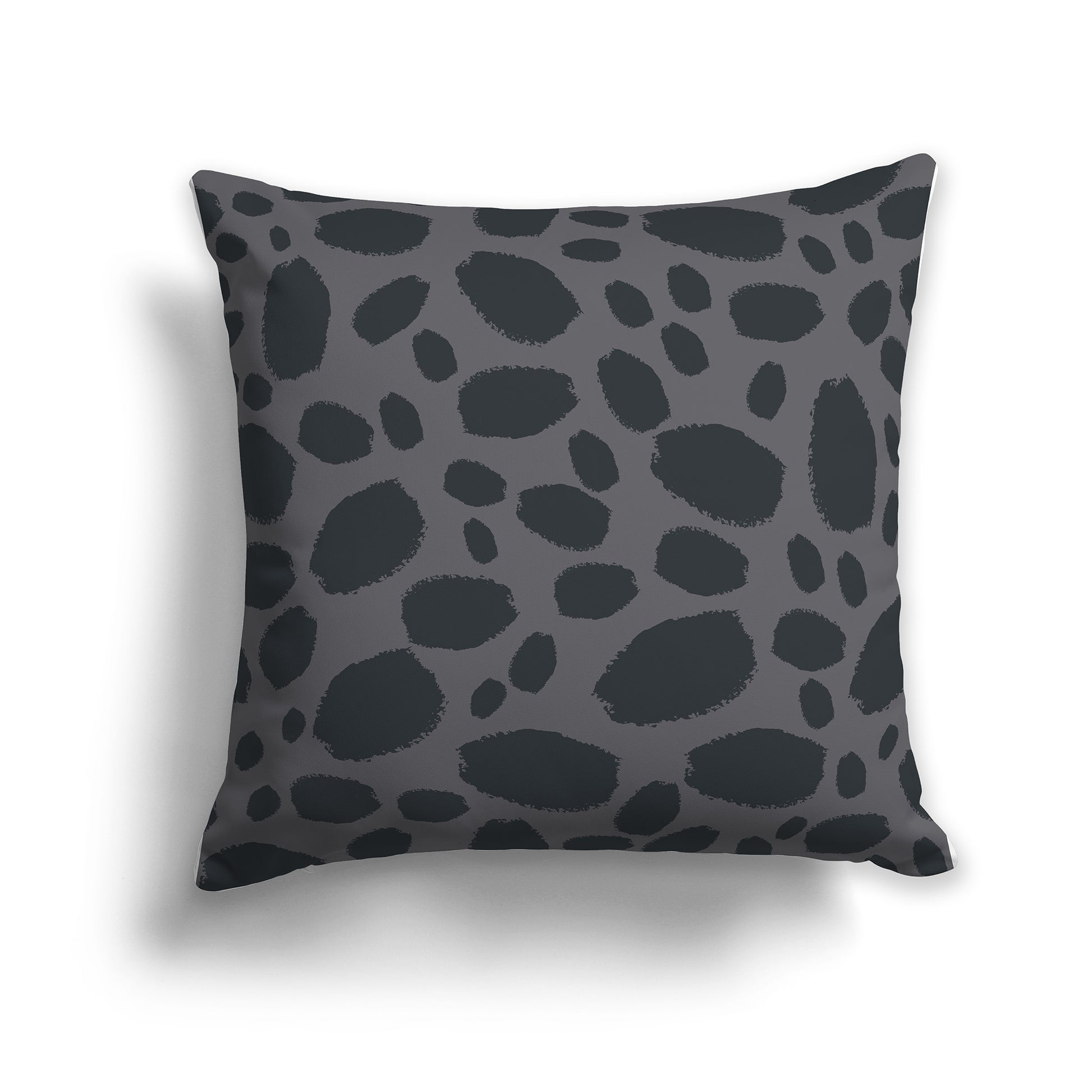 14 inch Throw Pillow with Two-tone Grey Paint Dab Pattern