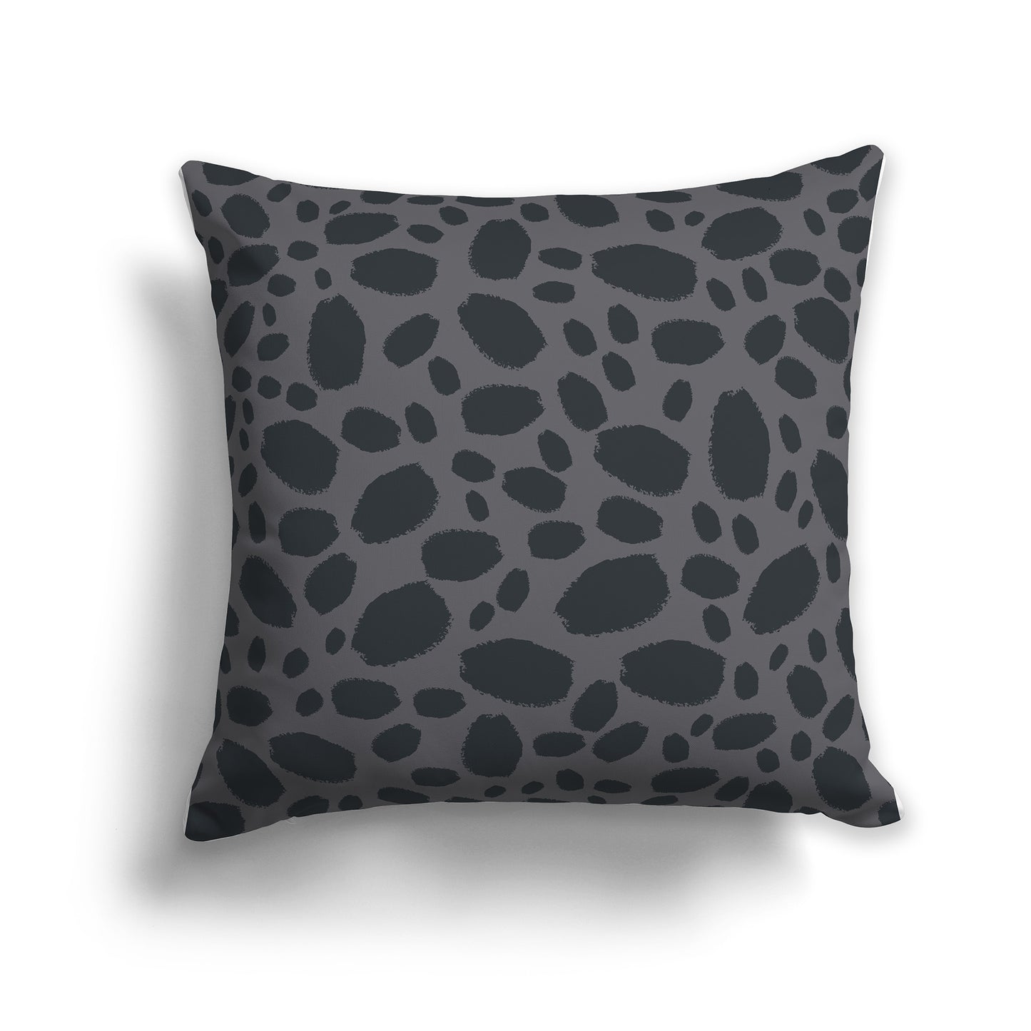 20 inch Throw Pillow with Two-tone Grey Paint Dab Pattern
