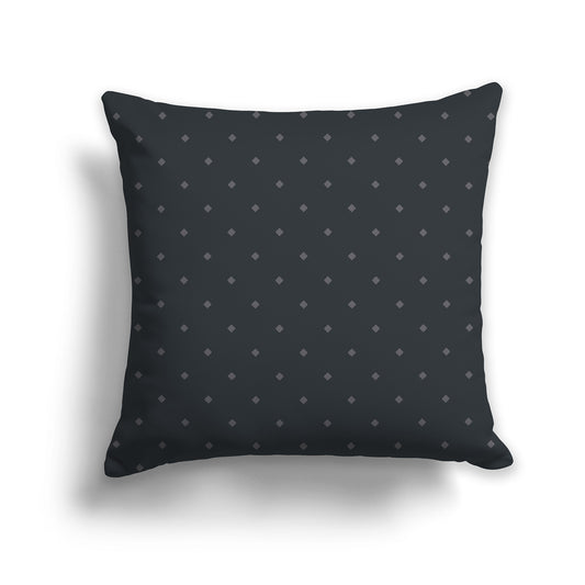 26 inch Dark Grey Throw Pillow with Large Grey Diamond Pattern