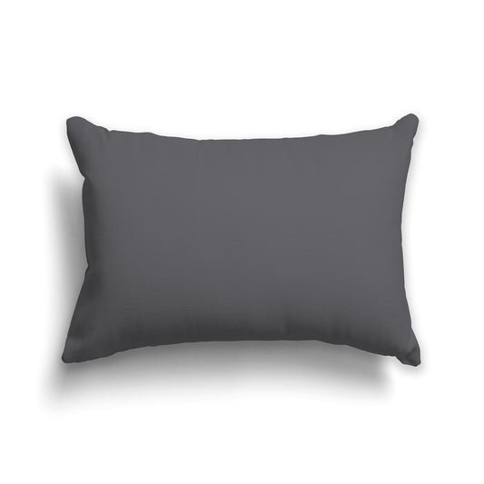 Solid Grey Throw Pillow | Faux Suede | 20 x 14 inches