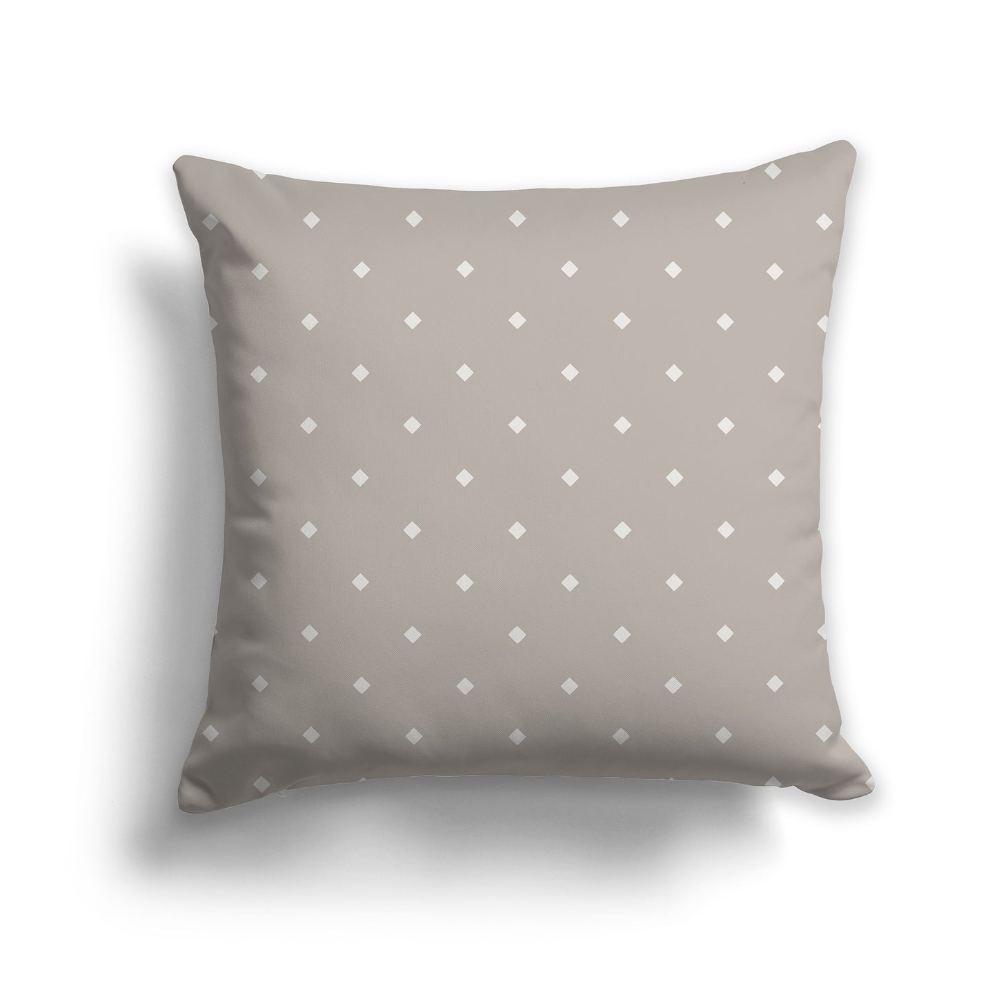 20 inch Dark Taupe Throw Pillow with Large Taupe Diamond Pattern