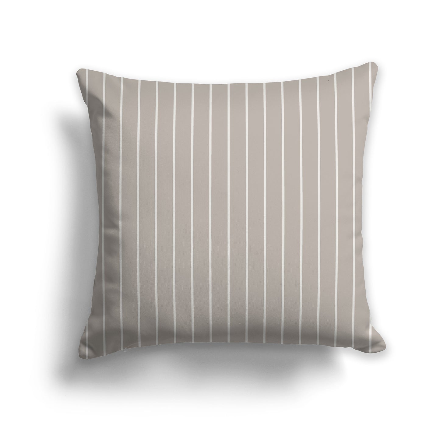 26 inch Throw Pillow with Two-tone Taupe Thin Vertical Stripe Pattern
