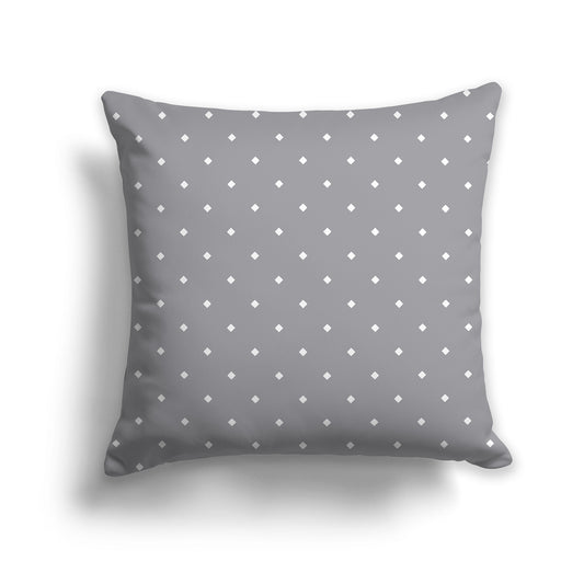 26 inch Taupe Throw Pillow with Large White Diamond Pattern