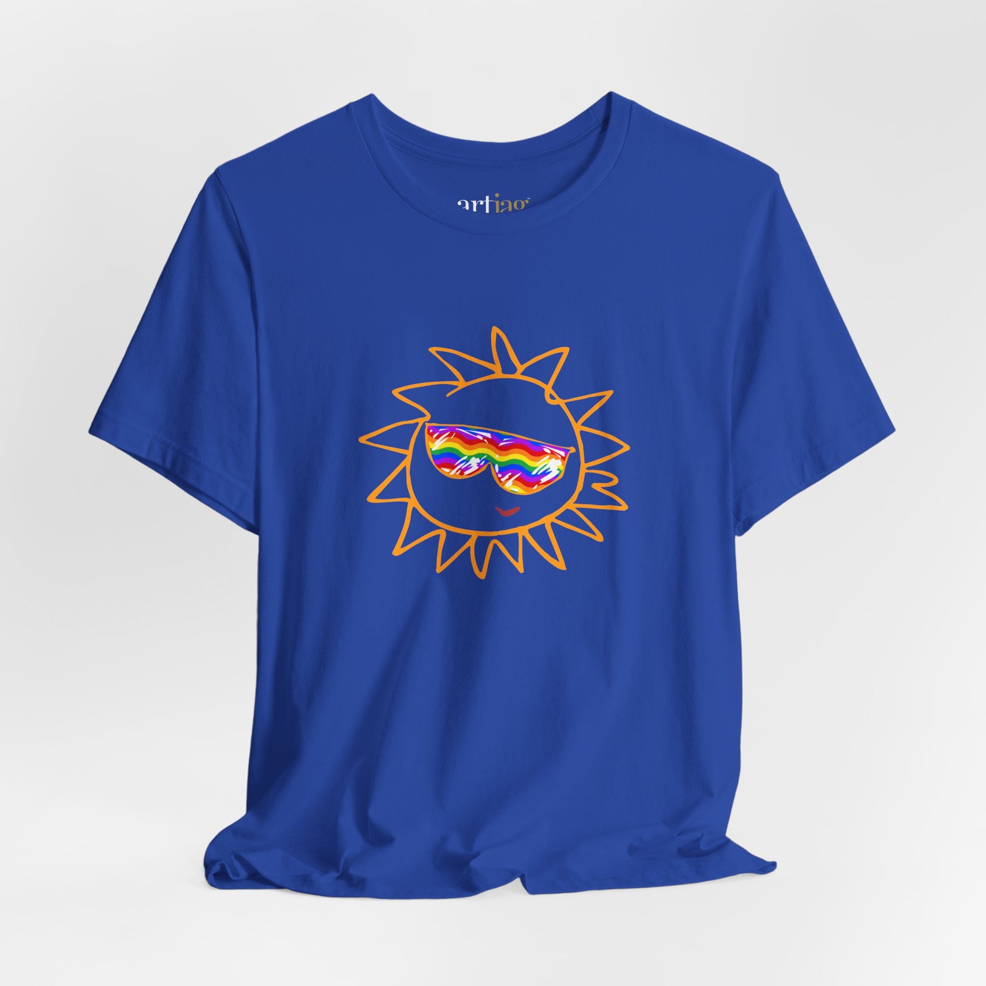 Unisex Rainbow Vibes Sun Graphic Large Graphic T-shirt