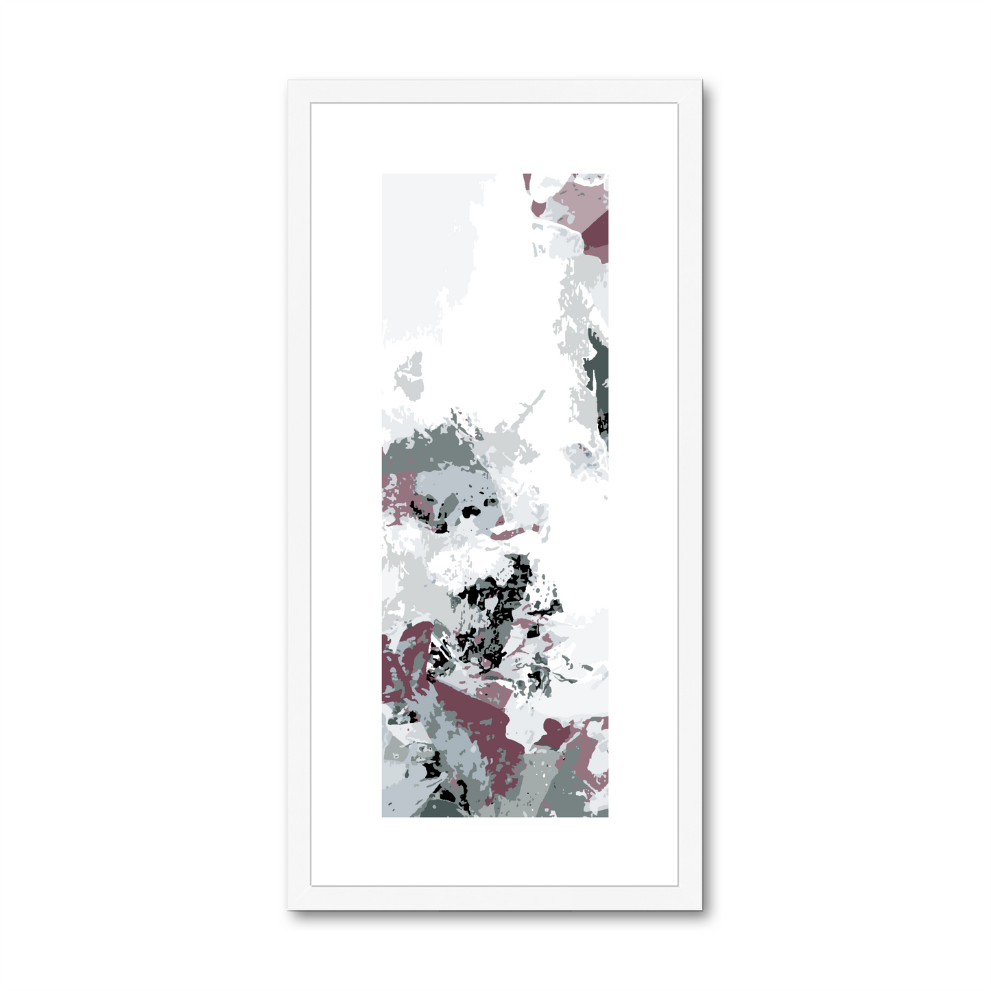 Framed Graphic Art Print, White Mat - 12x24 inches | FP-1210-7694