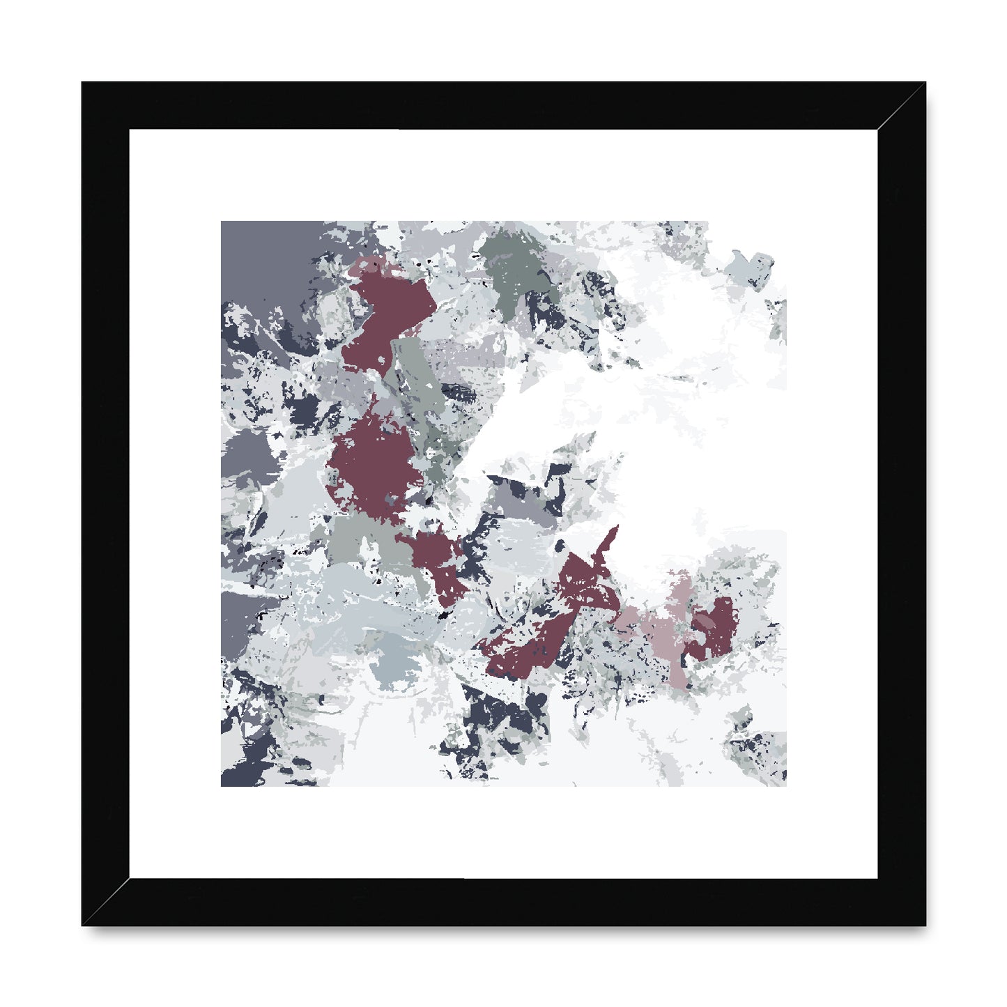 Framed Graphic Art Print, White Mat - 8x8 12x12 16x16 20x20 24x24 28x28 inches | FPS-1210-7695