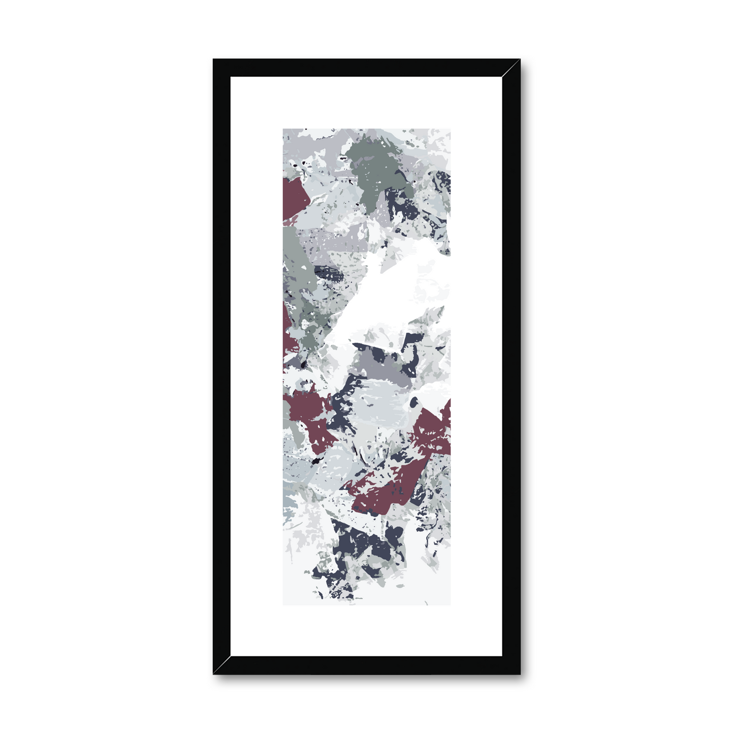 Framed Graphic Art Print, White Mat - 12x24 inches | FP-1210-7695
