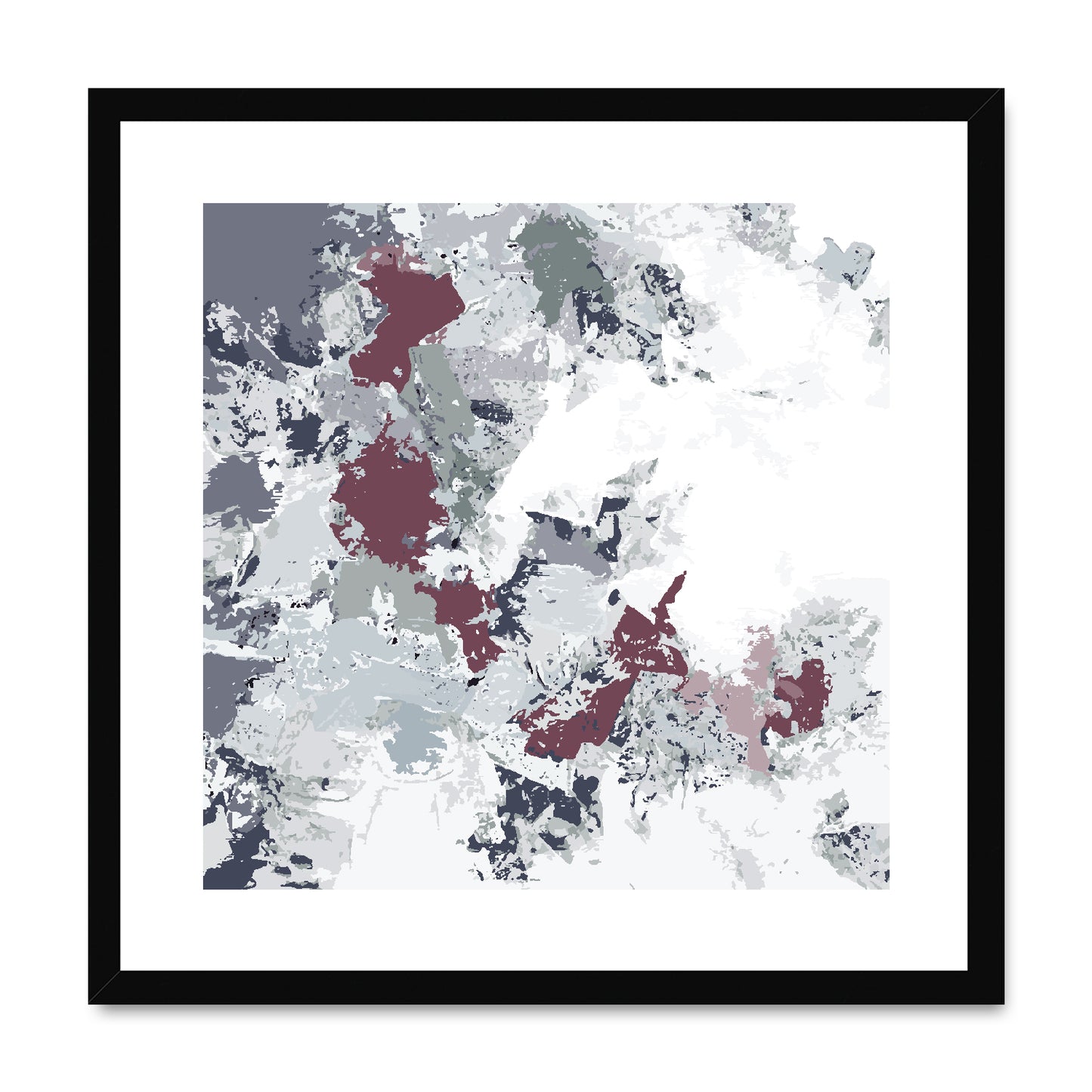 Framed Graphic Art Print, White Mat - 8x8 12x12 16x16 20x20 24x24 28x28 inches | FPS-1210-7695