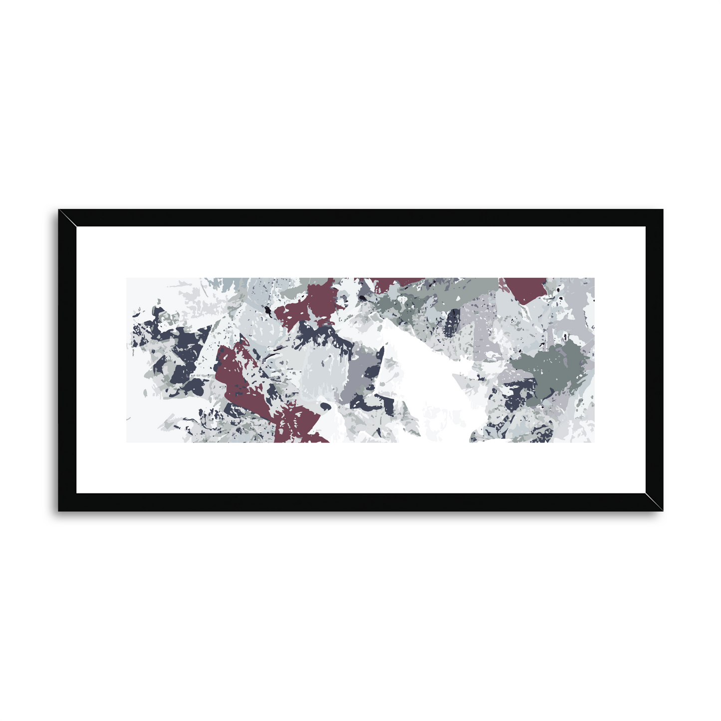 Framed Graphic Art Print, White Mat - 12x24 inches | FP-1210-7695
