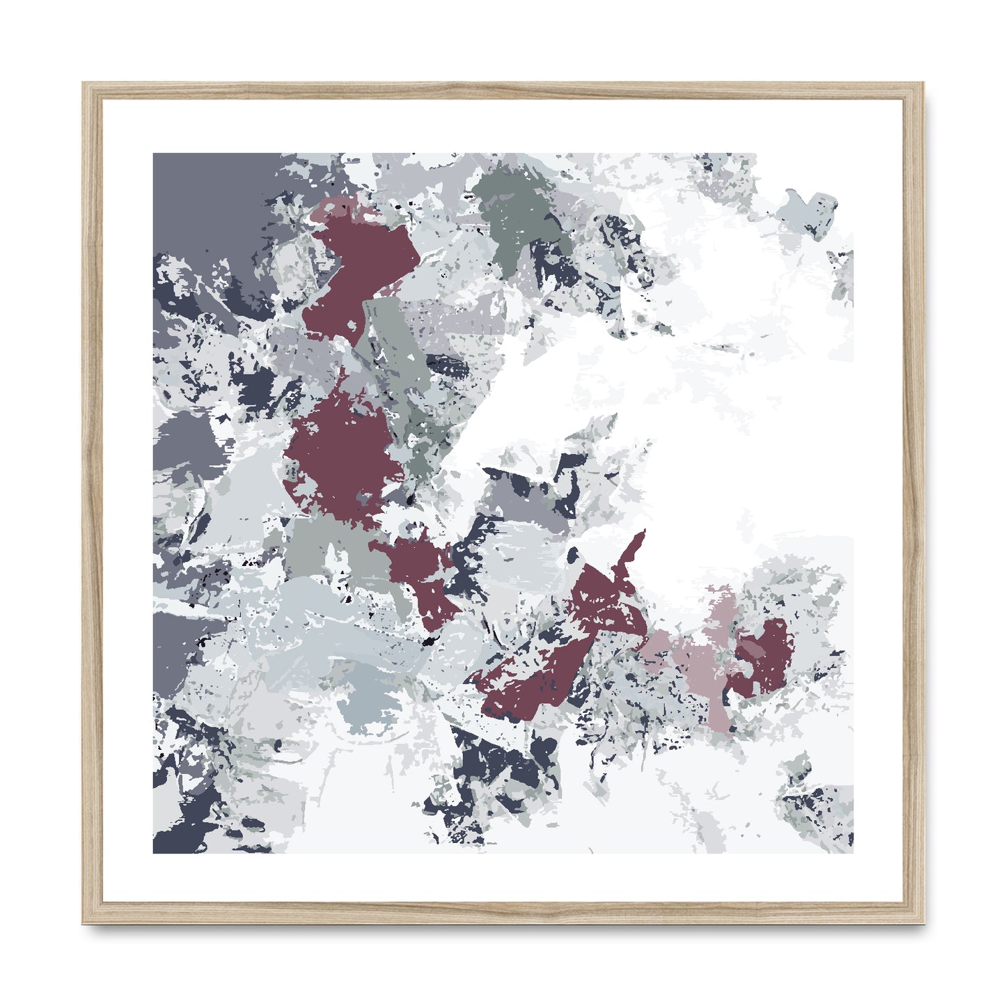 Framed Graphic Art Print, White Mat - 8x8 12x12 16x16 20x20 24x24 28x28 inches | FPS-1210-7695