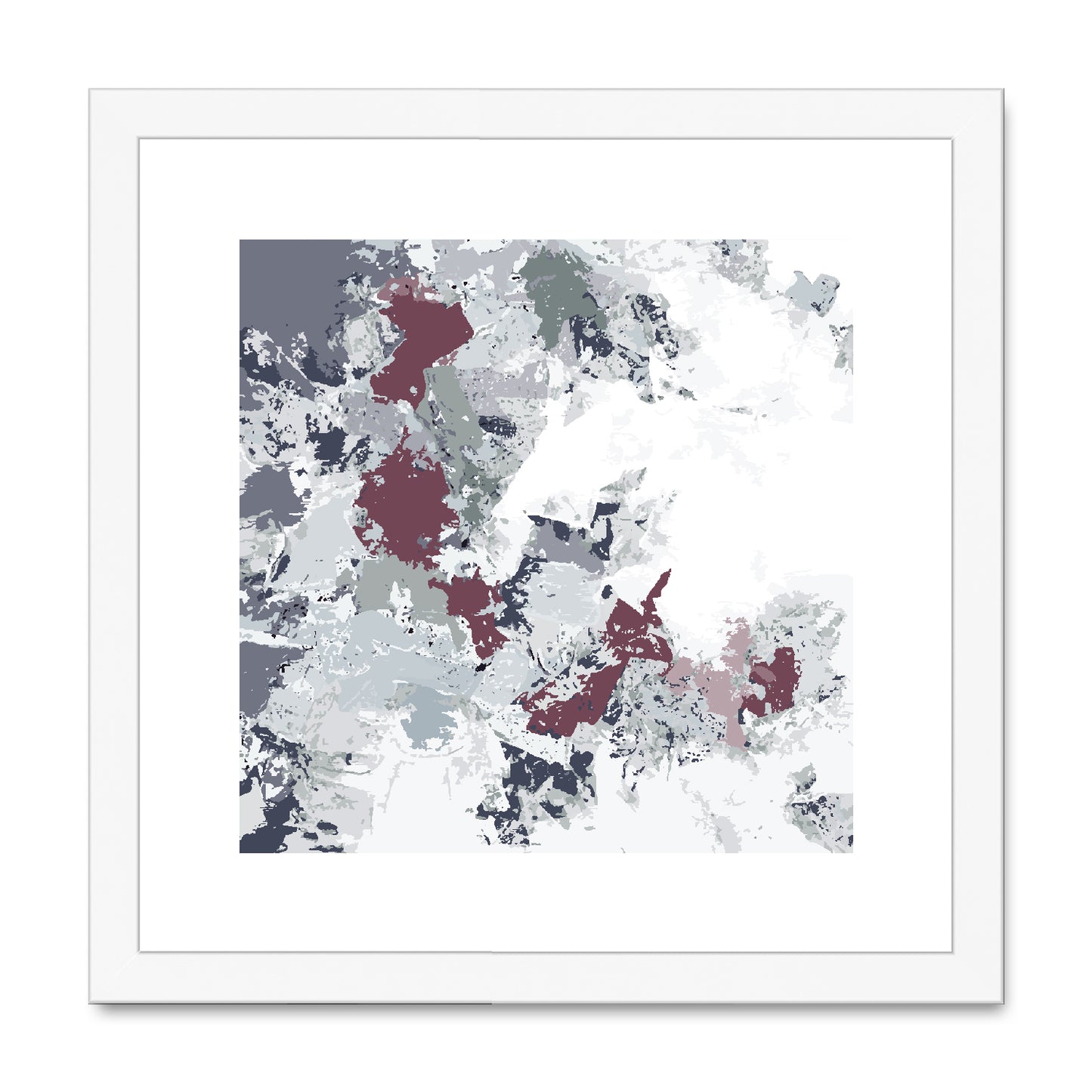 Framed Graphic Art Print, White Mat - 8x8 12x12 16x16 20x20 24x24 28x28 inches | FPS-1210-7695