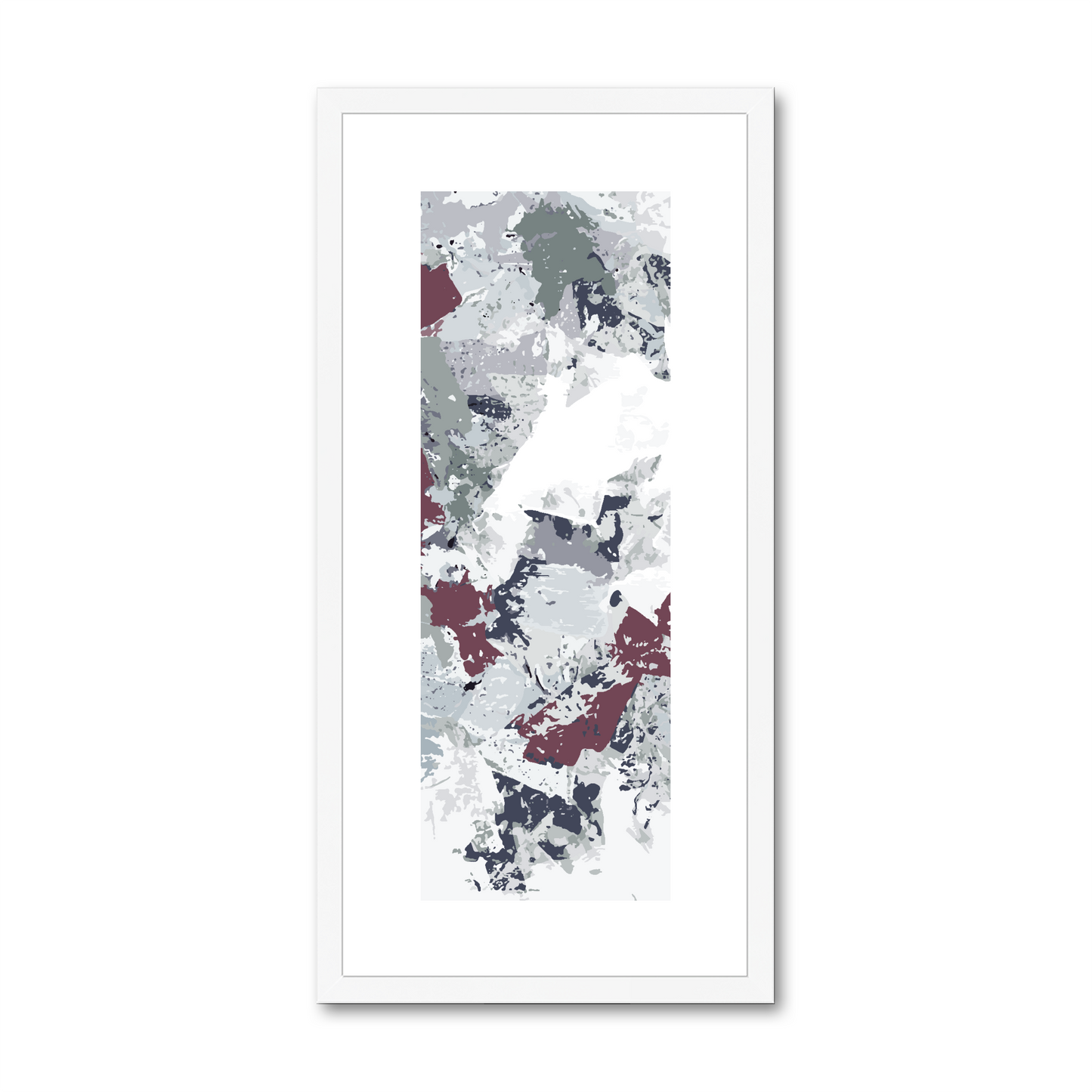 Framed Graphic Art Print, White Mat - 12x24 inches | FP-1210-7695