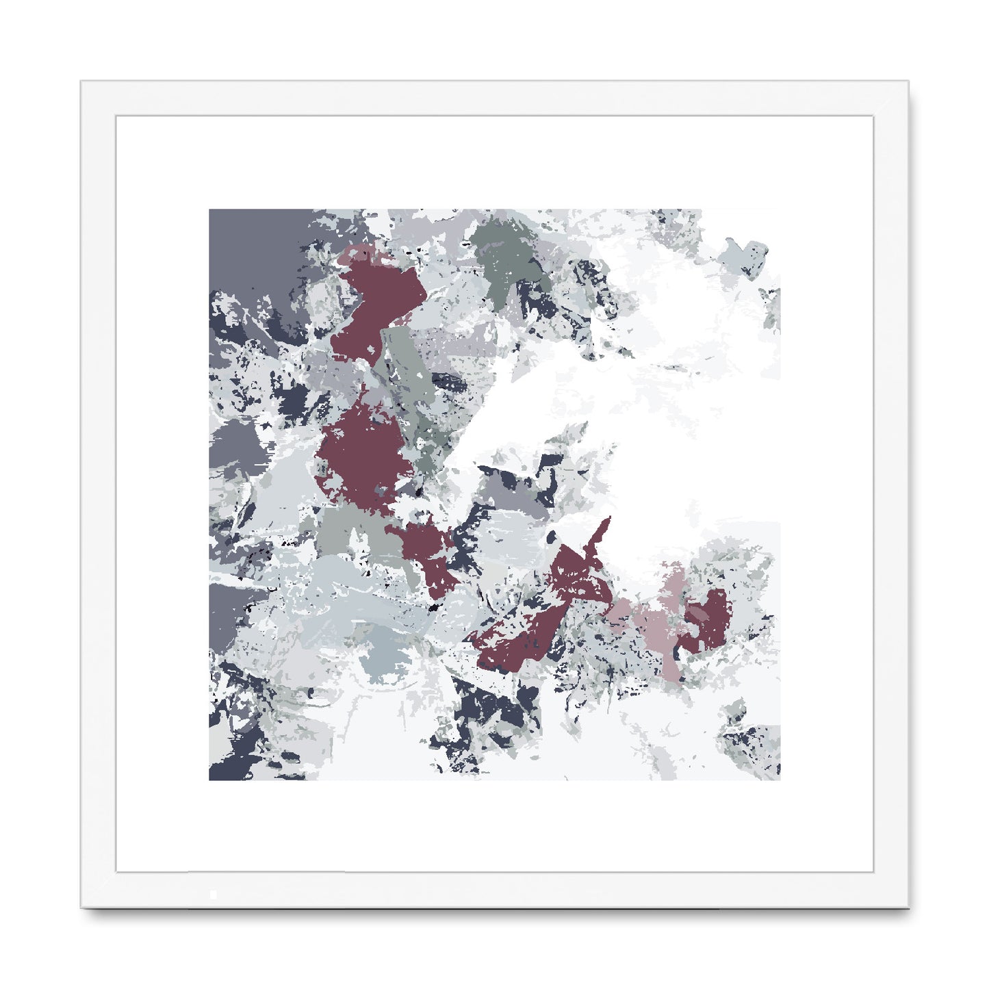 Framed Graphic Art Print, White Mat - 8x8 12x12 16x16 20x20 24x24 28x28 inches | FPS-1210-7695