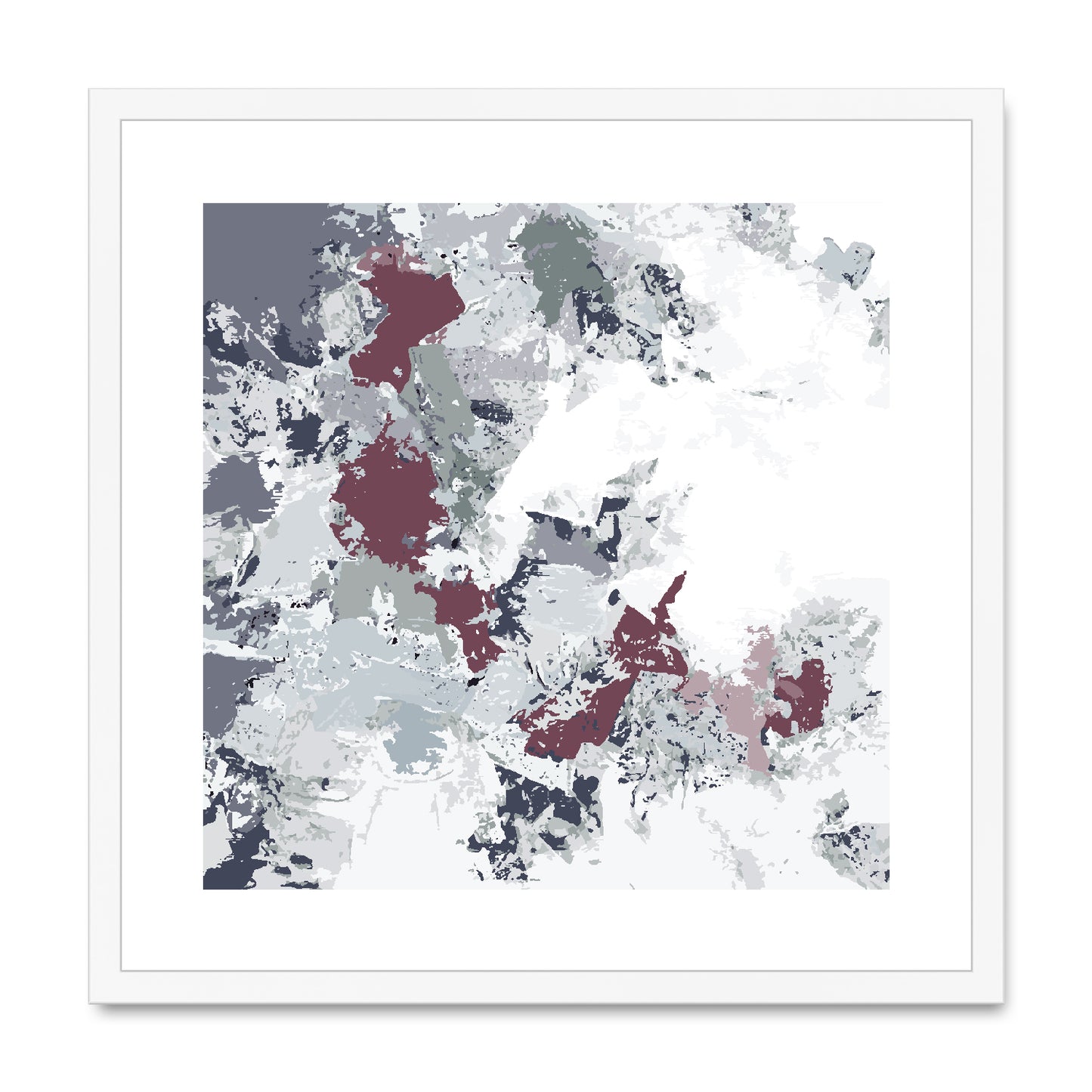 Framed Graphic Art Print, White Mat - 8x8 12x12 16x16 20x20 24x24 28x28 inches | FPS-1210-7695
