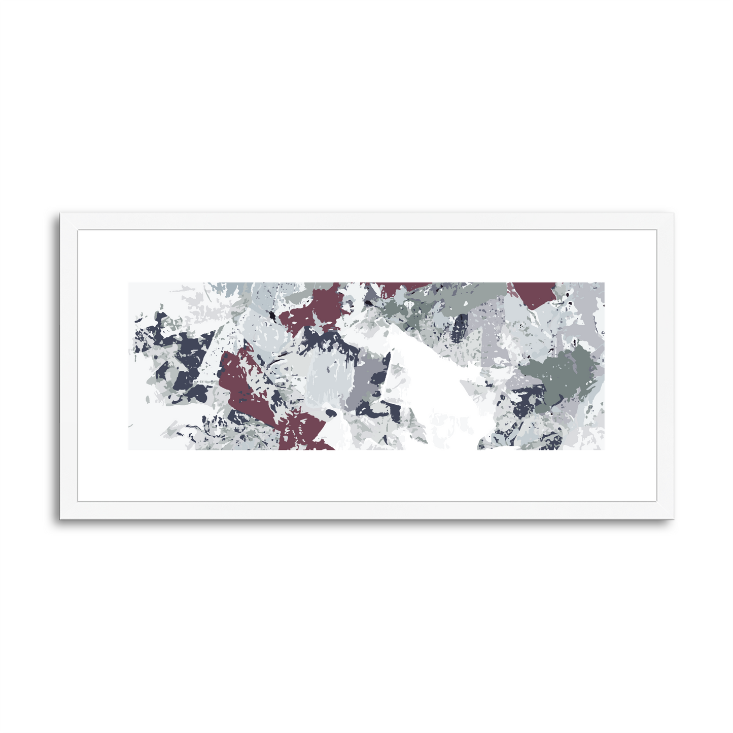 Framed Graphic Art Print, White Mat - 12x24 inches | FP-1210-7695
