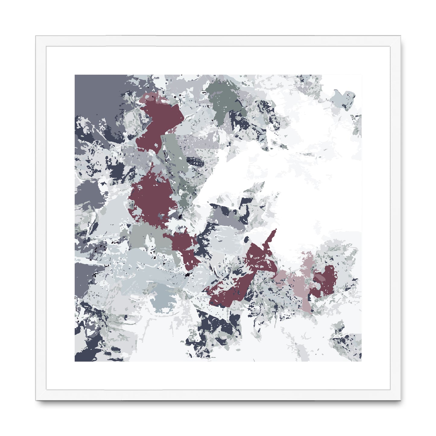 Framed Graphic Art Print, White Mat - 8x8 12x12 16x16 20x20 24x24 28x28 inches | FPS-1210-7695