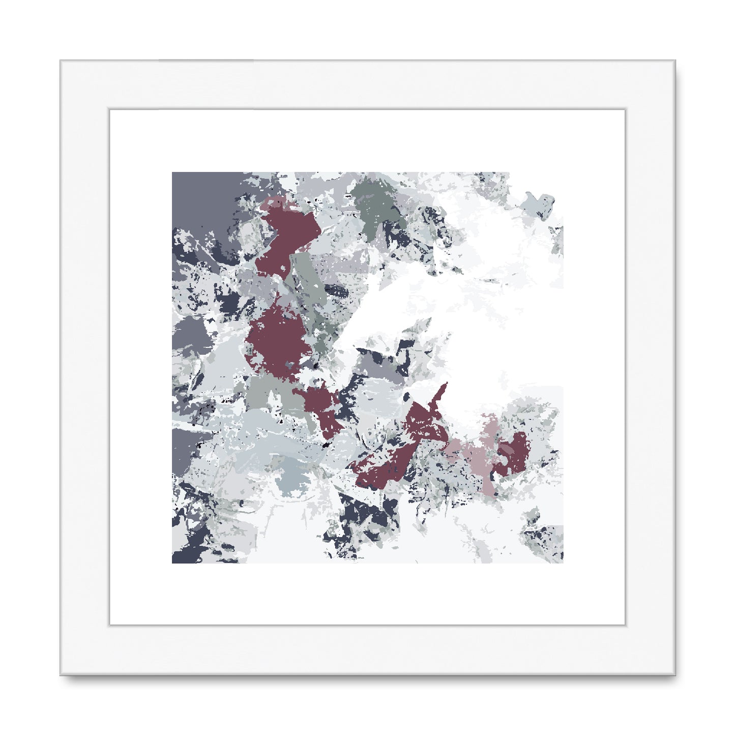 Framed Graphic Art Print, White Mat - 8x8 12x12 16x16 20x20 24x24 28x28 inches | FPS-1210-7695