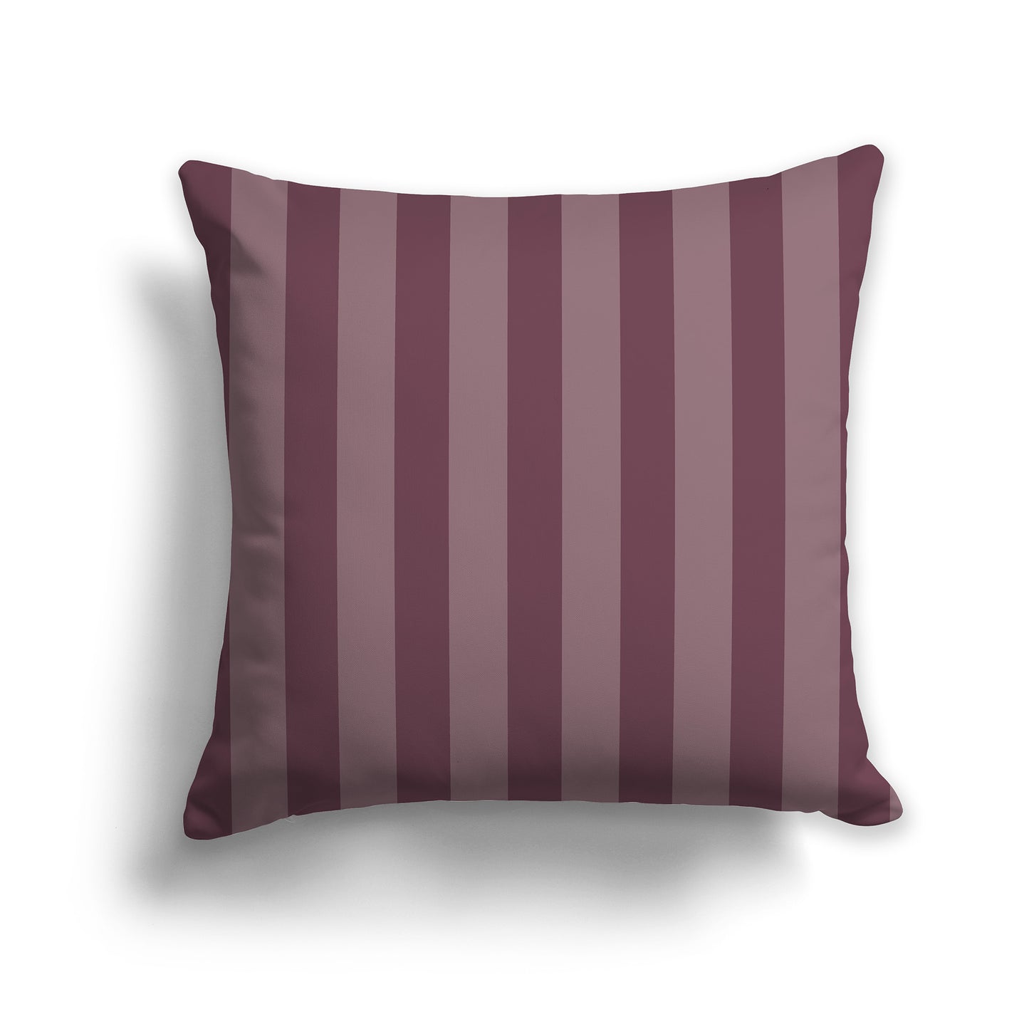 18 inch Throw Pillow with Two-tone Plum Vertical Bars