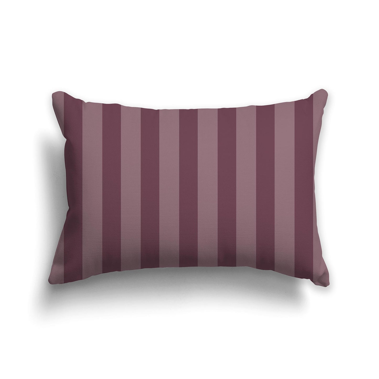 20x14 inch Lumbar Throw Pillow with Two-tone Plum Vertical Bars
