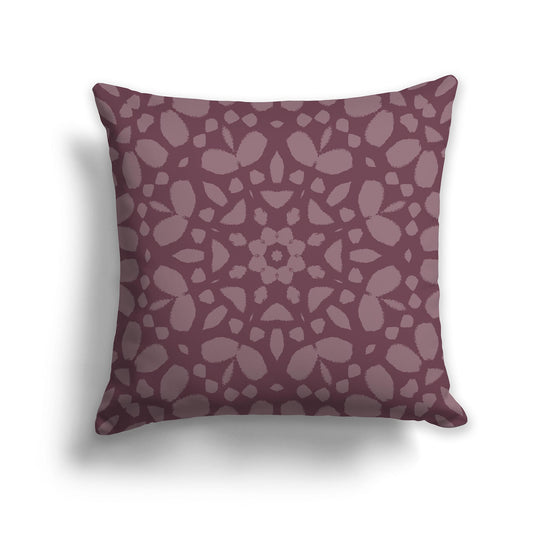 Plum Square Throw Pillow with Large Medium Plum  Circular Graphic
