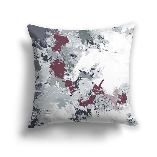 Square Throw Pillow featuring graphic art from the Plum Garden Collection